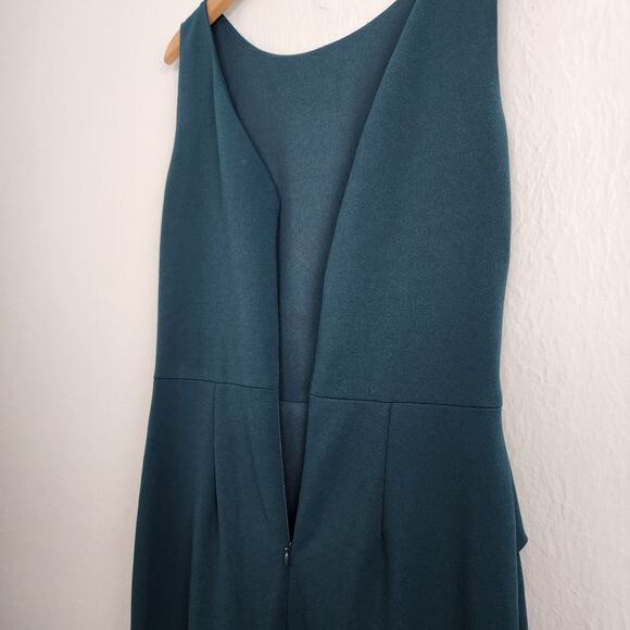 NEW Betsy & Adam Ruffle Bow Trumpet Gown Sleeveless Maxi Dress Pine Green - Picture 12 of 13